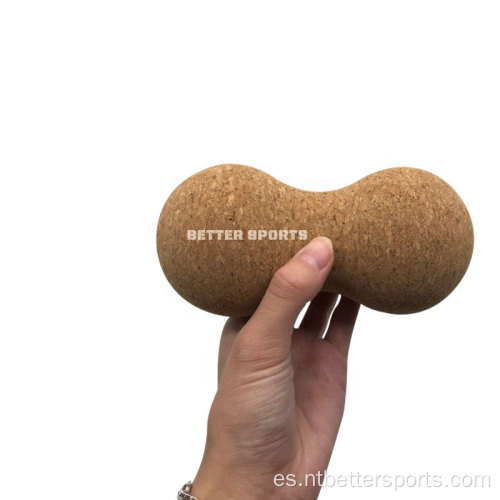 Naturaleza de madera Cork Peanut Massage Yoga Ball